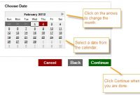 In the Choose Date box then click continue