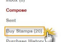 on the Email menu, click Buy Stamps.