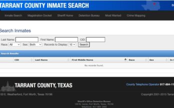 Tarrant County Inmate Search Bond Information